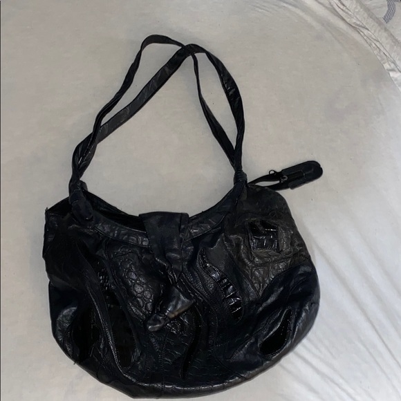 Hobo bag vintage black shoulder bag - Picture 4 of 14